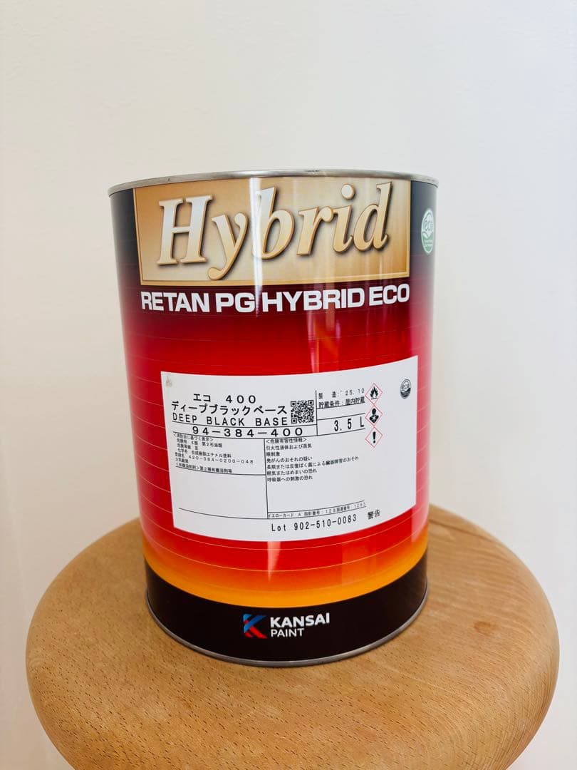 【新品】関西ペイント　ハイブリッドエコ　400 ディープブラック　3.5L缶