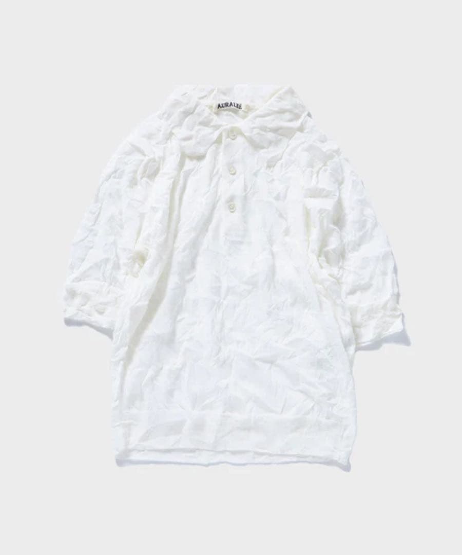 AURALEE シワ加工ポロシャツ