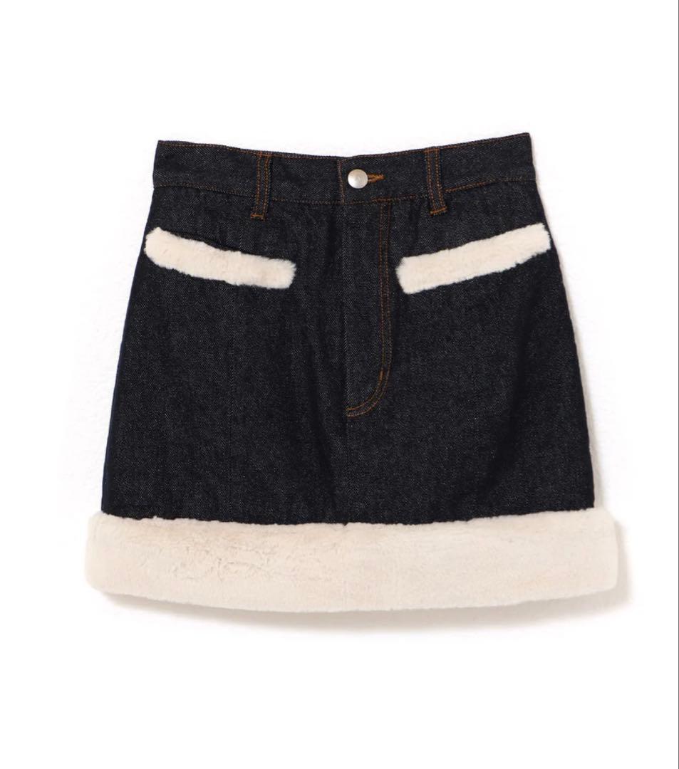 スカート andmary AM0630A Fur pocket denim skirt S