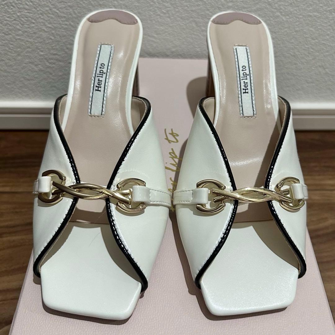 【お値下げOK】Her lip to Bit Square-Toe Mules