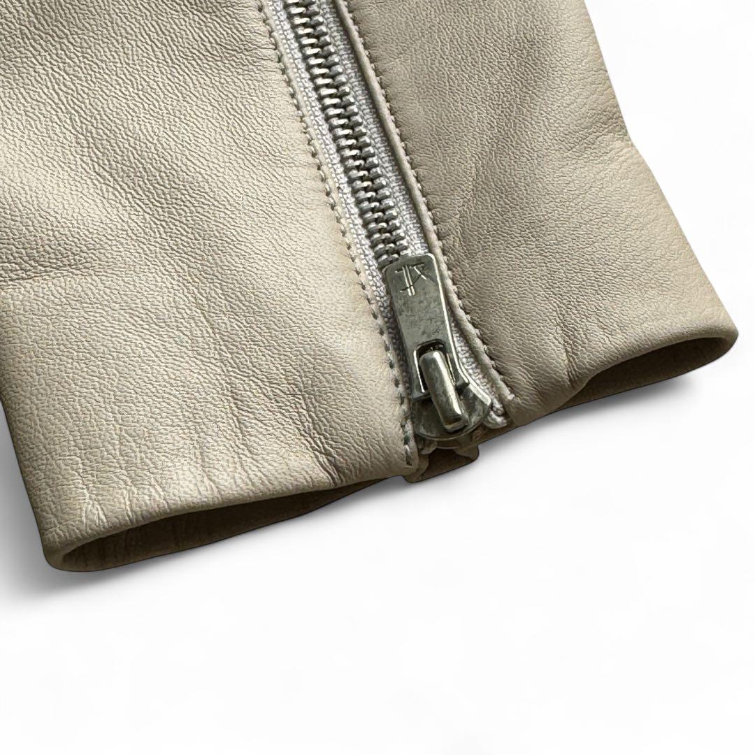 美品　ANAYI　アナイ　ラムレザー　ライダースジャケット　ベージュ　38