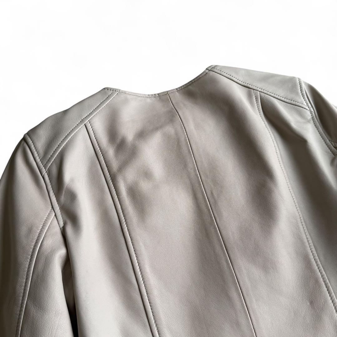 美品　ANAYI　アナイ　ラムレザー　ライダースジャケット　ベージュ　38