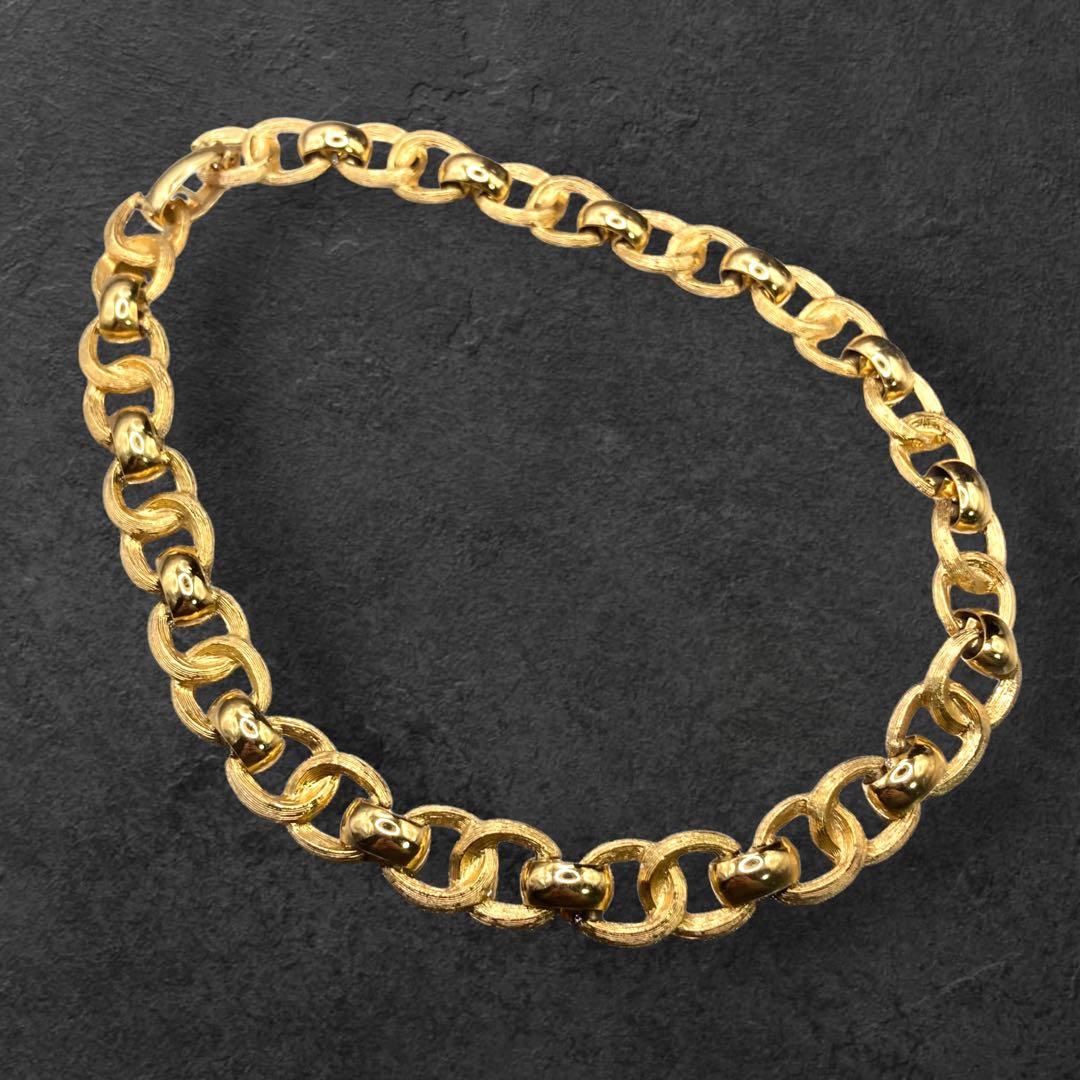 ヴィンテージ Dior ネックレス チョーカー 極太 大ぶり 335