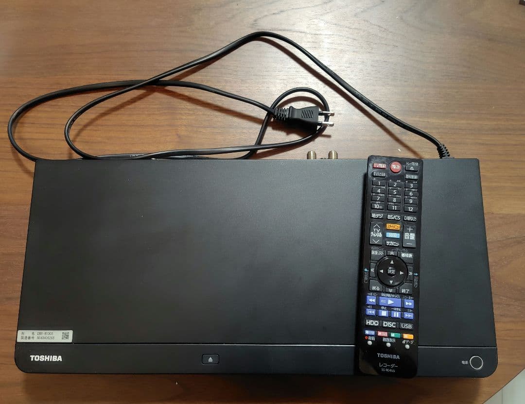 TOSHIBA（東芝） DBR-W1008 ブルーレイレコーダー