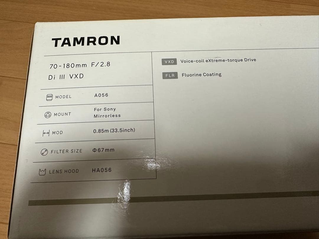 レンズ(ズーム) TAMRON 70-180mm F/2.8 Di III VXD SONY