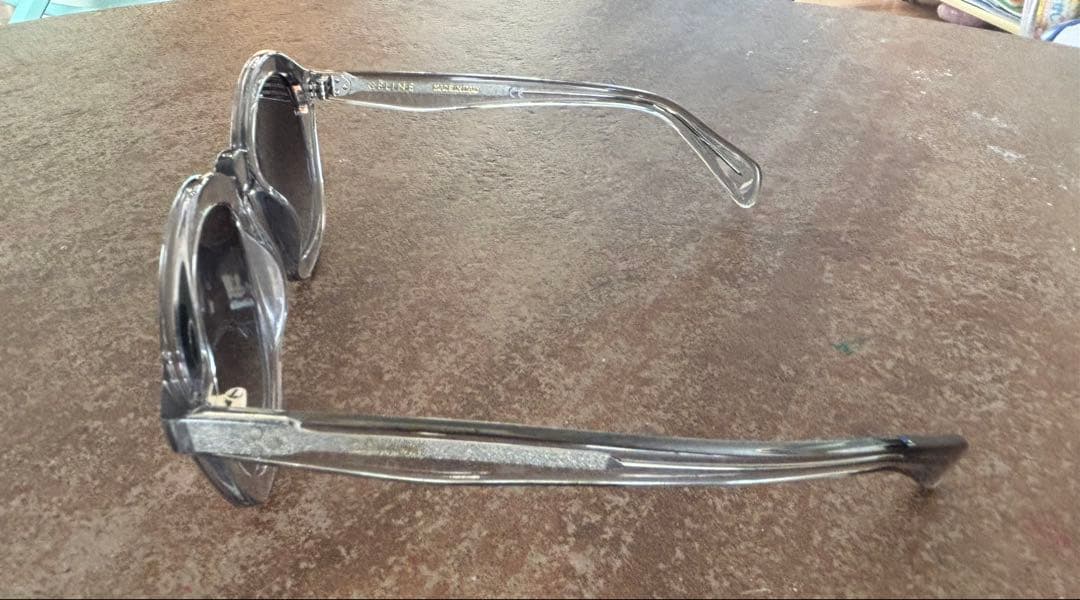 【美品】セリーヌクリア 太縁 ウェリントン メガネ サングラス