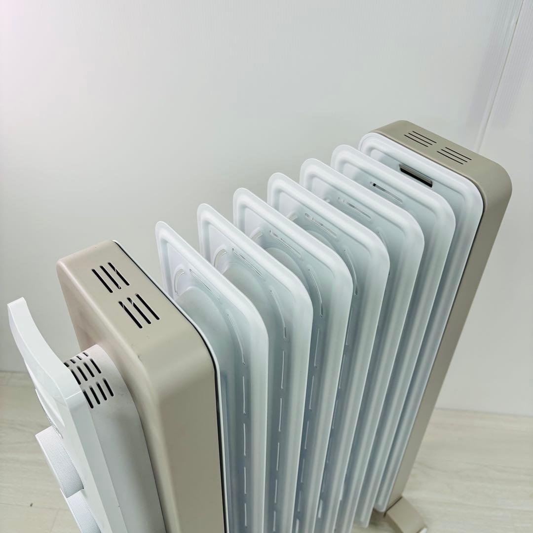 【美品】デロンギ オイルヒーター ヴェルティカルド RHJ21F0812-WH