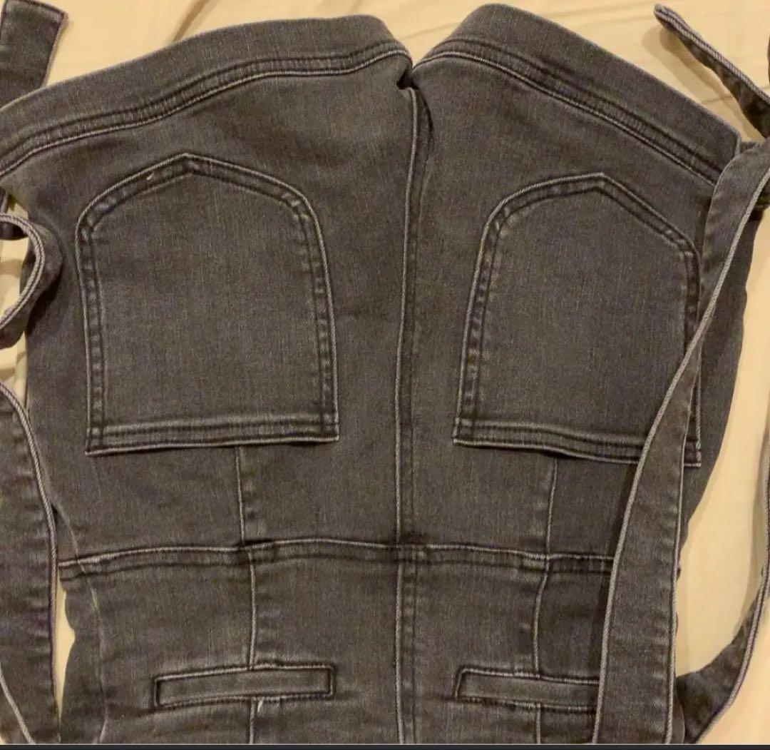 パンツ Ribbon denim allinone