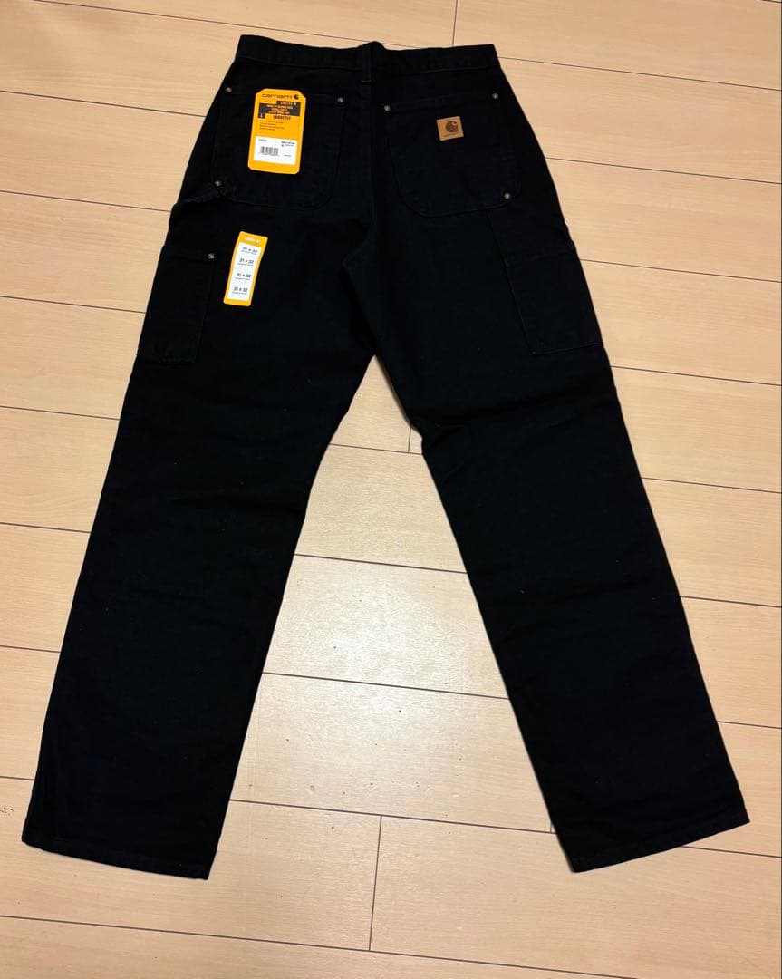 Carhartt B136ダブルニーMADE IN USAブラックW31L32