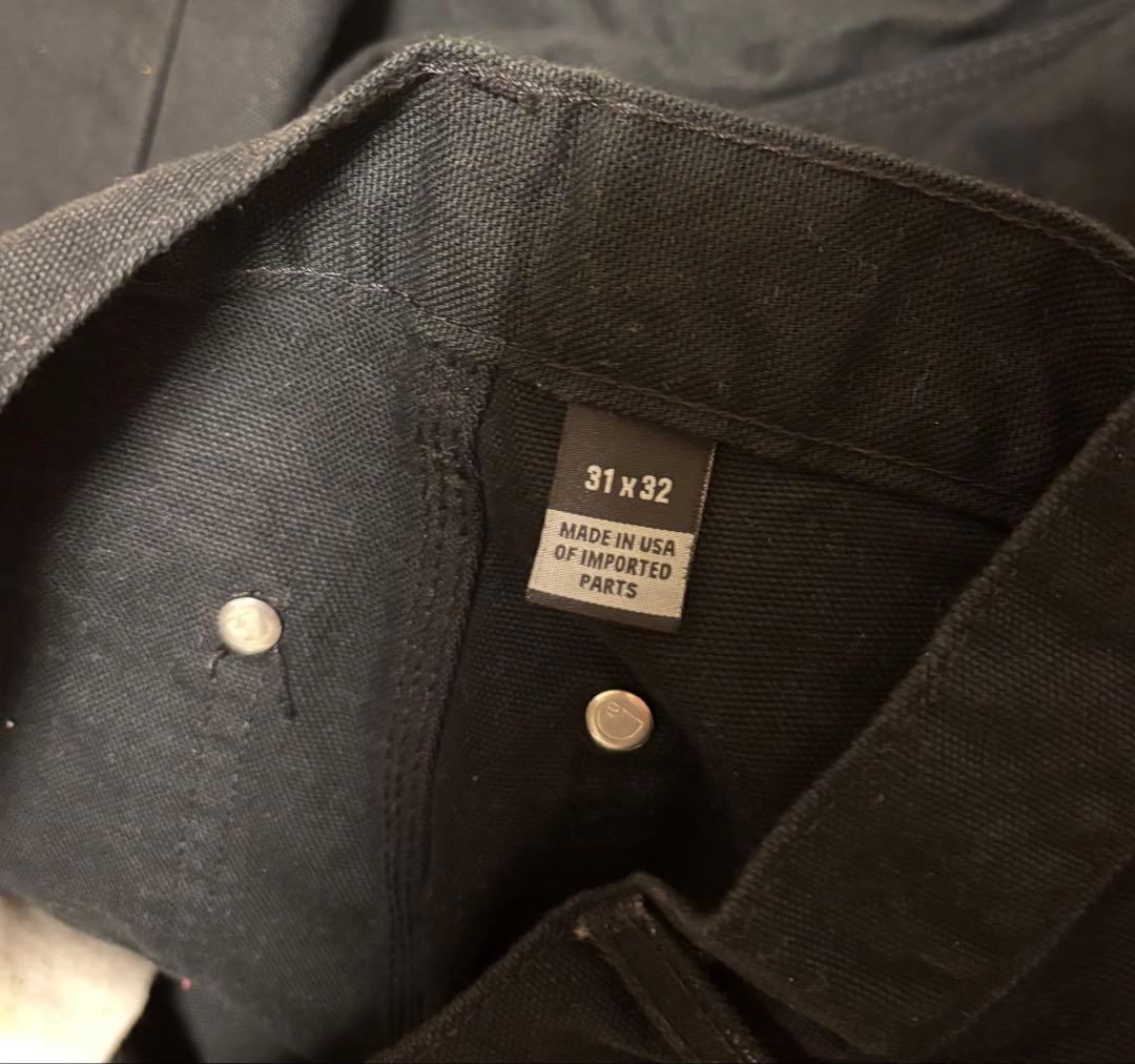 Carhartt B136ダブルニーMADE IN USAブラックW31L32