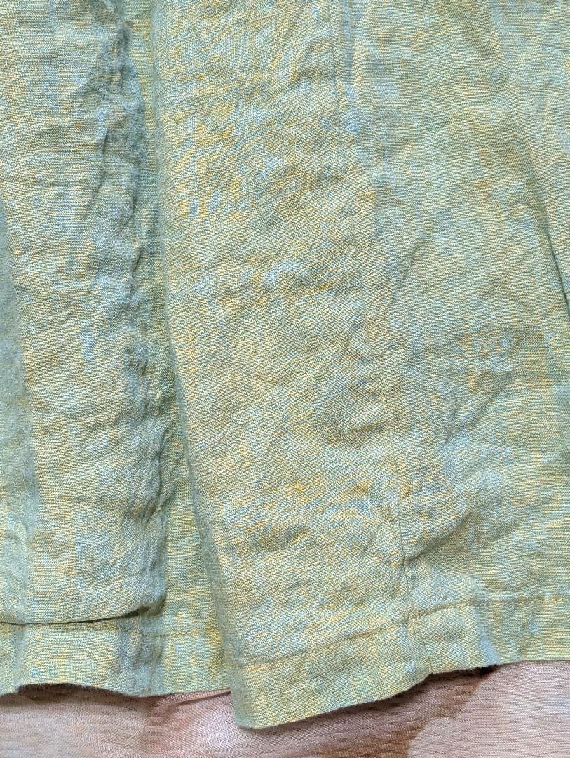 ネストローブ先染めヘンプ 2wayワンピース グリーン きれい色 差し色 春