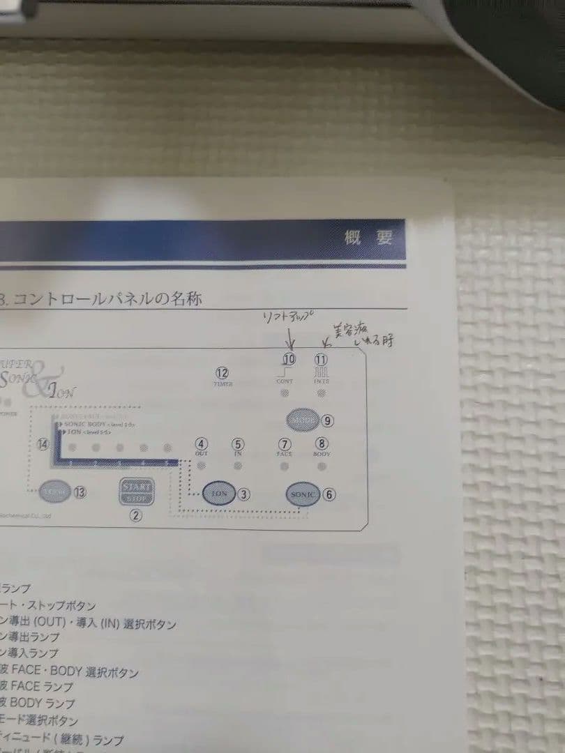 超音波美顔器　イオン