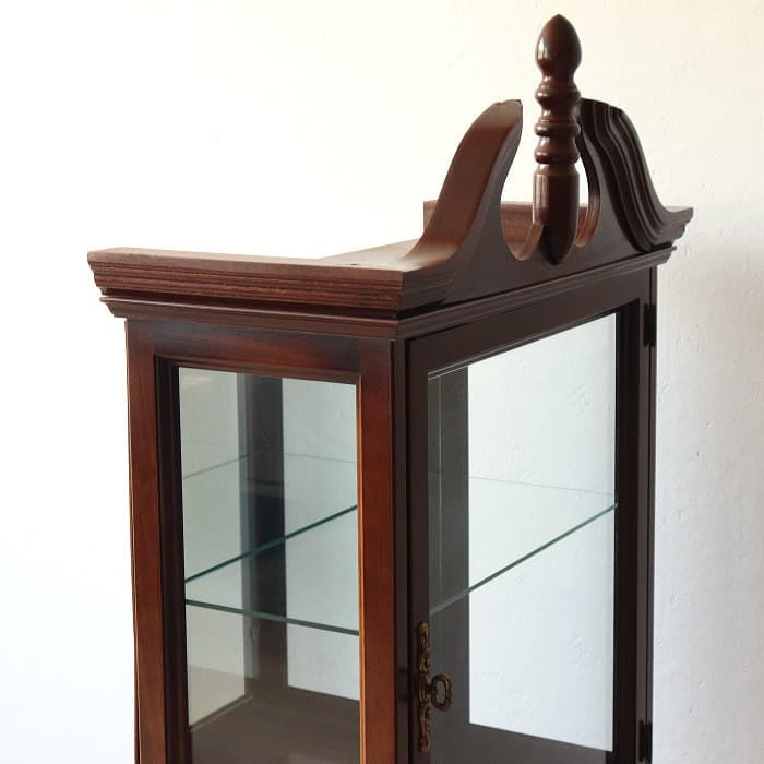 アンティーク 猫足 ガラスキャビネット 飾り棚 コレクションボード