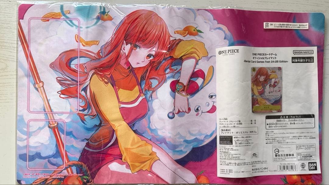【完全未開封】ワンピースカード バンダイフェス ナミ プレイマット　ゼウス