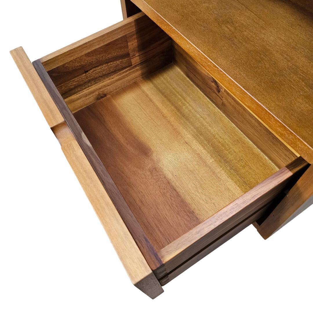 木製 サイドチェスト 引き出し付き ヘリンボーン柄 幅40 奥行30 カフェ風