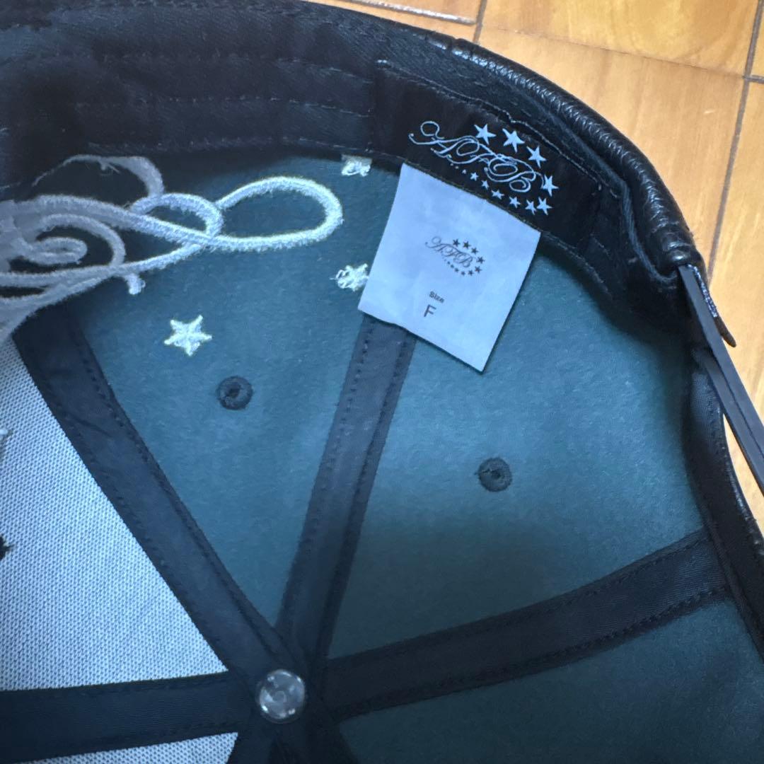 afb キャップ　レザー