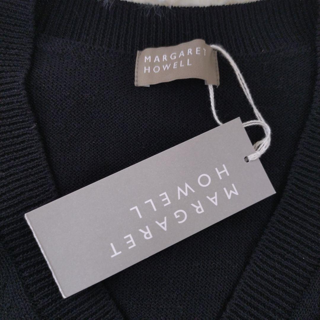 マーガレットハウエル ニットベスト ウール ブラック M