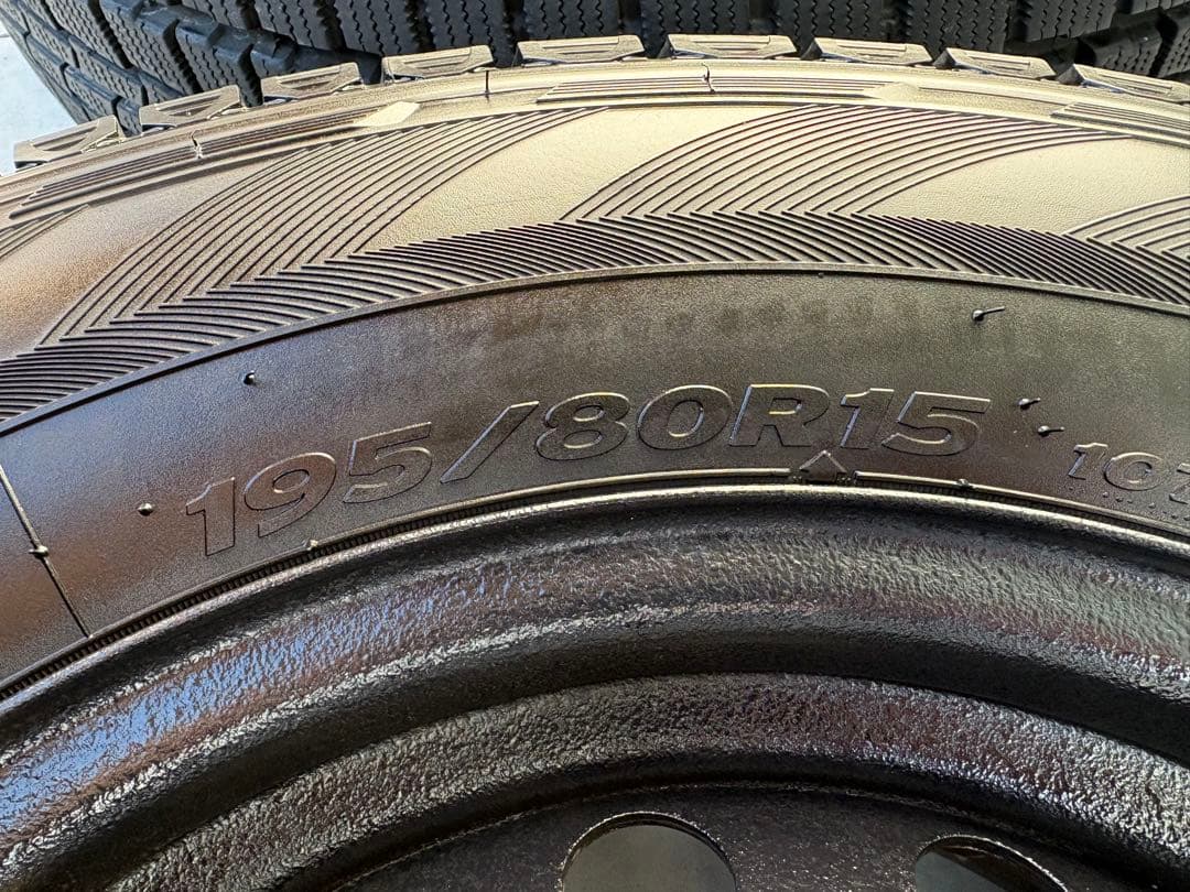 [状態良好] 195/80r15 スタッドレスタイヤホイール4本セット