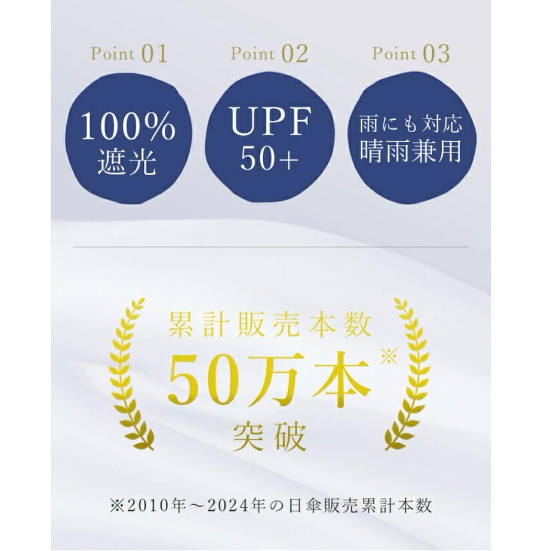 【新品未使用】遮光100% ロサブラン 3段折り畳み傘　ピンク×グレー