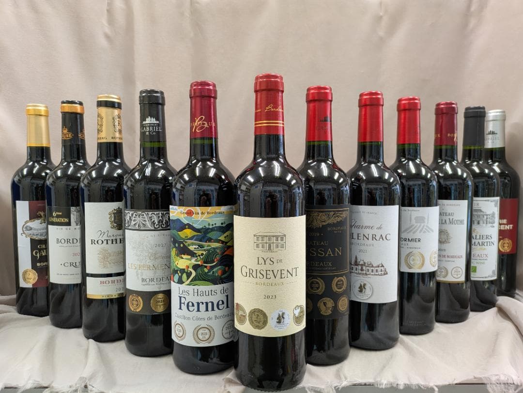 ボルドー金賞 AO格付　赤セレクション 12本セット 750ml　ｖ2