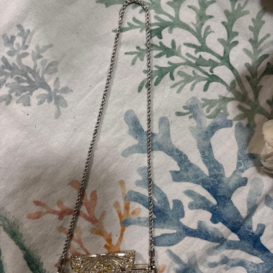 LUMY はしもと　高級シルバー ビーズ装飾 パーティーバッグ皇室御用達　未使用