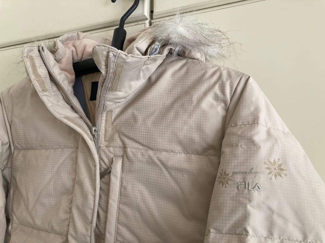 FILAフィラ/ダウンスキーウェア/ベージュ/Lサイズ