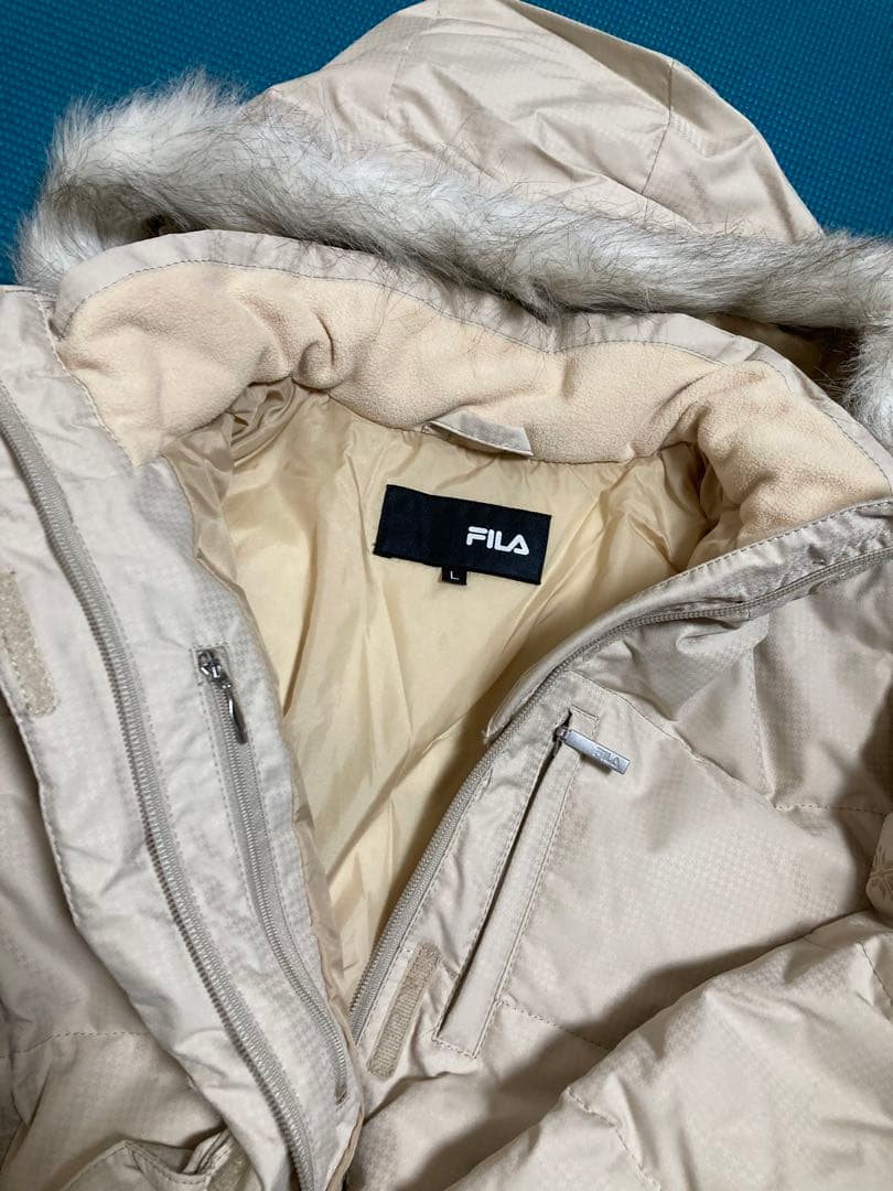 FILAフィラ/ダウンスキーウェア/ベージュ/Lサイズ