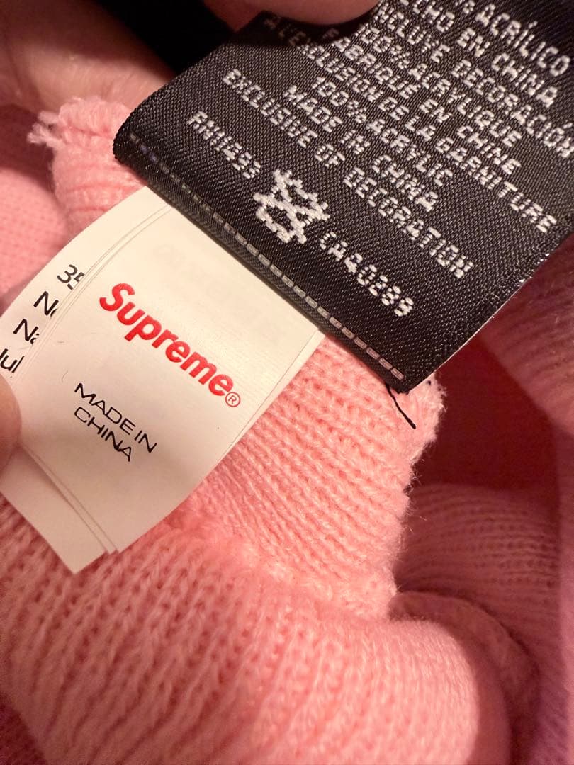 帽子 Supreme new era box logo beanie pink