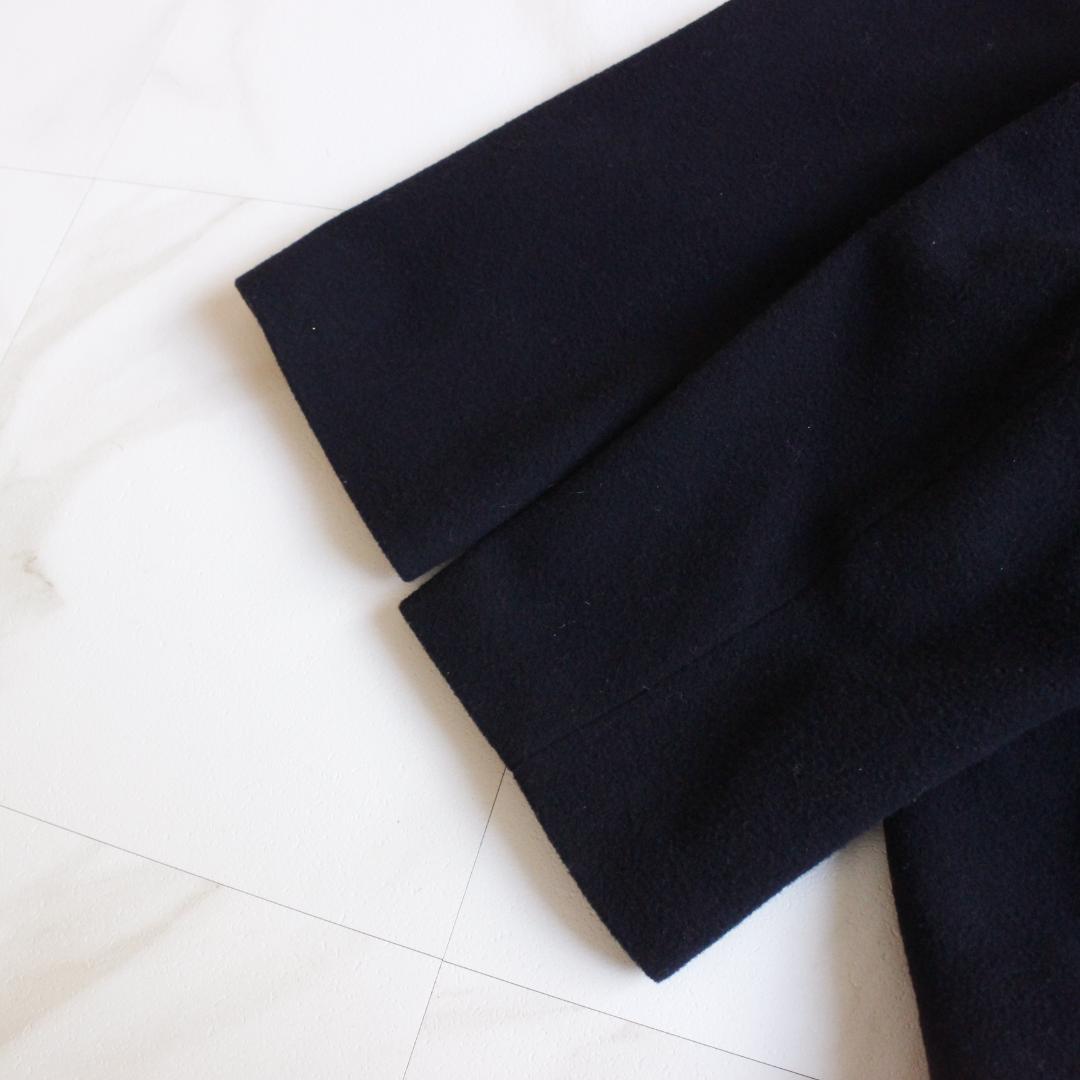 BEADSLEY 後ろぷっくりウールショートコート Fサイズ ネイビー