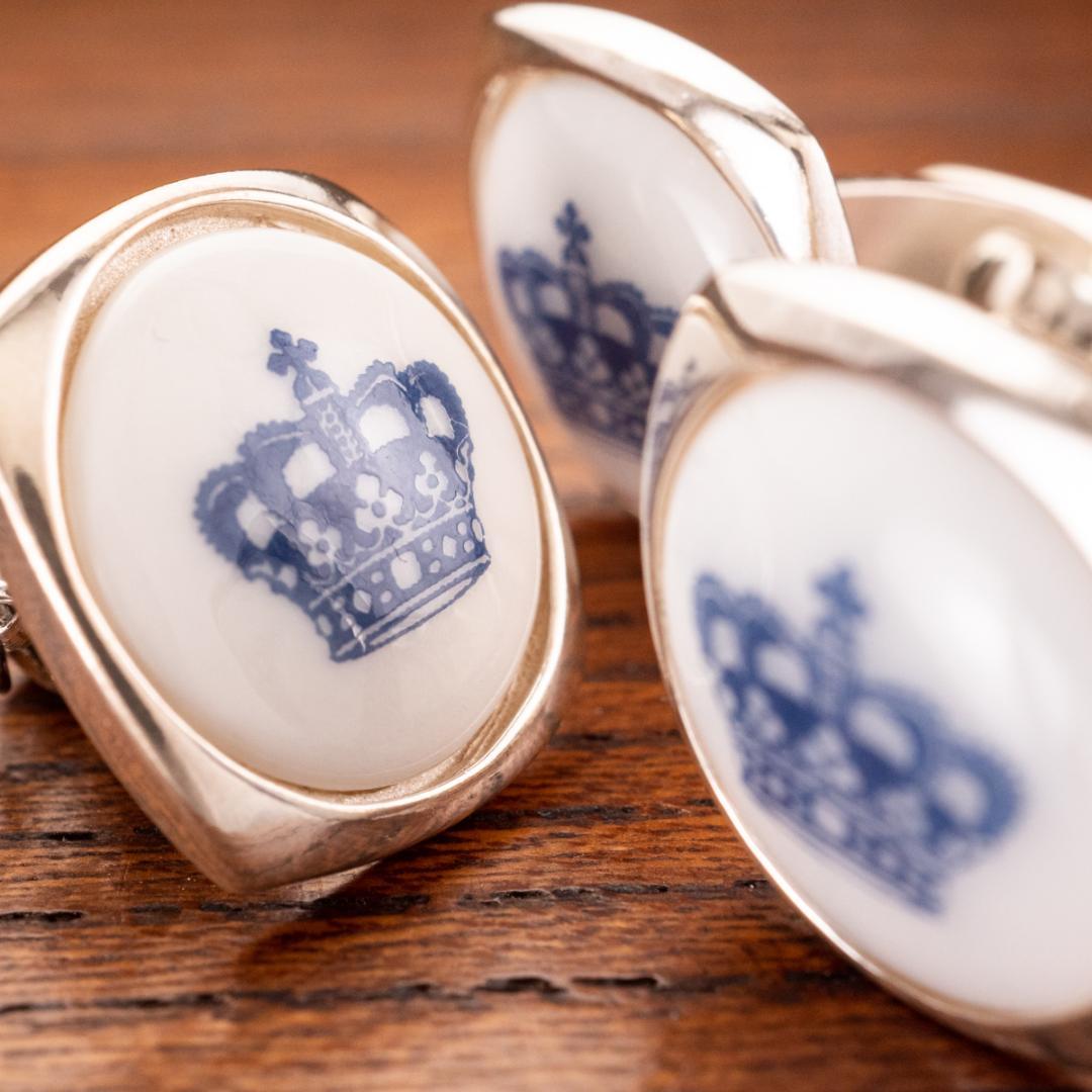 王室御用達ジョージジェンセン×ロイヤルコペンハーゲン カフリンクスとネクタイピン