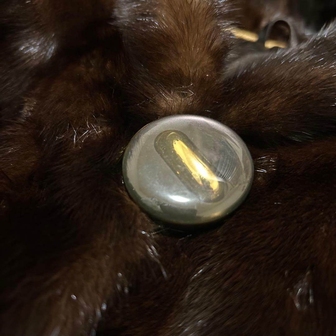 【最上級】ミンク　ロングコート　毛皮　コート　ファー　美品　フード付　O