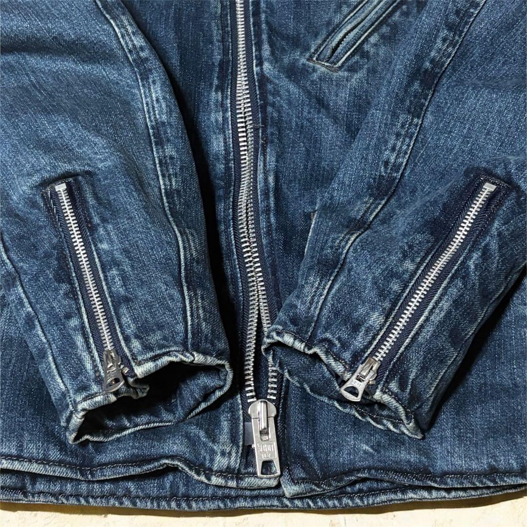 【希少】Schott デニムライダースジャケット　Sサイズ ボア