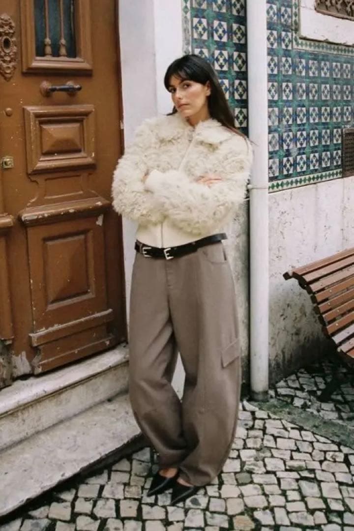 ZARA ザラ フェイクファーボンバージャケット Sサイズ 新品タグ付き