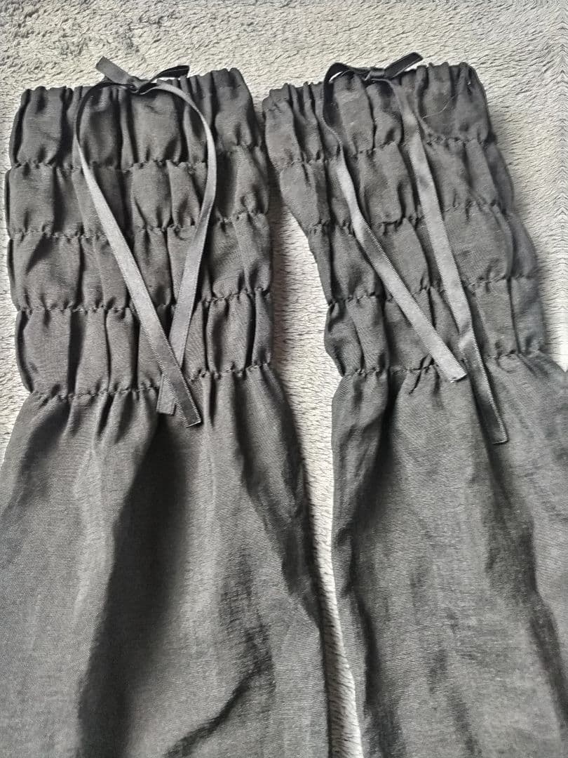 公*o様 モワメームモワティエ　アームカバー　アームウォーマー　黒×青