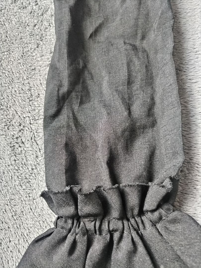 公*o様 モワメームモワティエ　アームカバー　アームウォーマー　黒×青