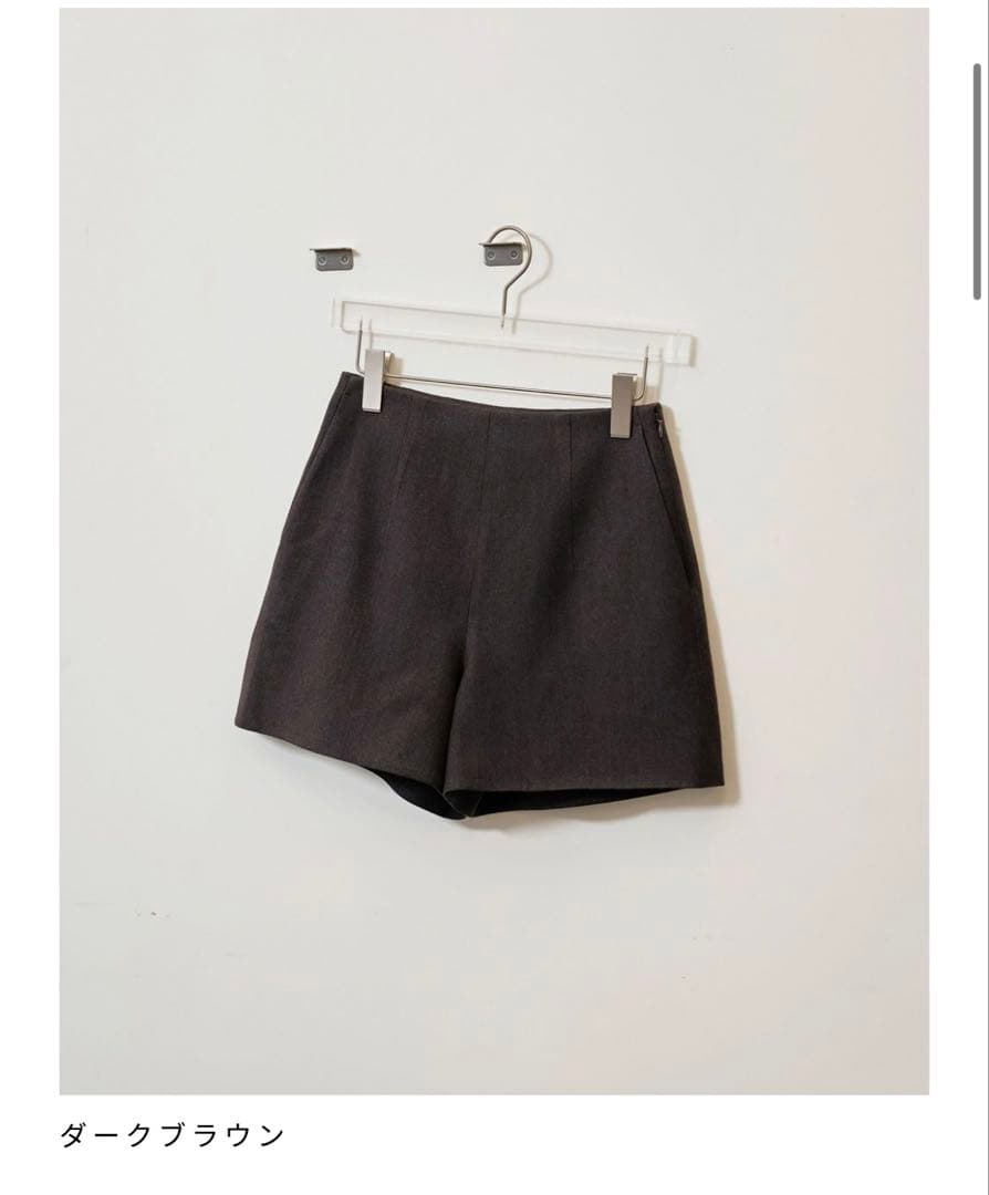 todayful WoolTwillshortpants ダークブラウン 38