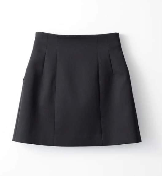 スカート murral Monochrome wrapped skirt (Black)