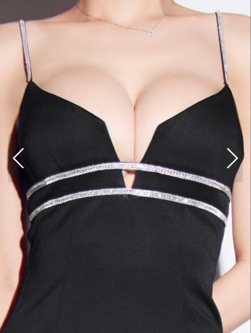 【最終SALE‼️】サイドシアービジューキャミミニドレス