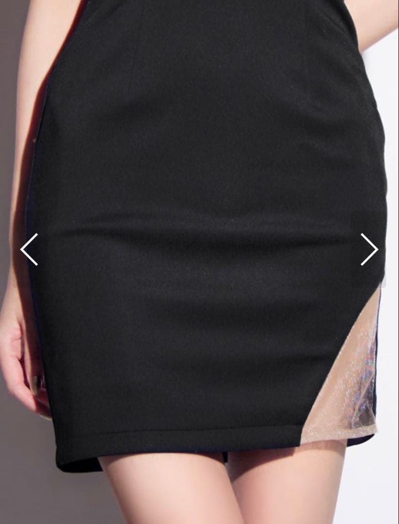 【最終SALE‼️】サイドシアービジューキャミミニドレス