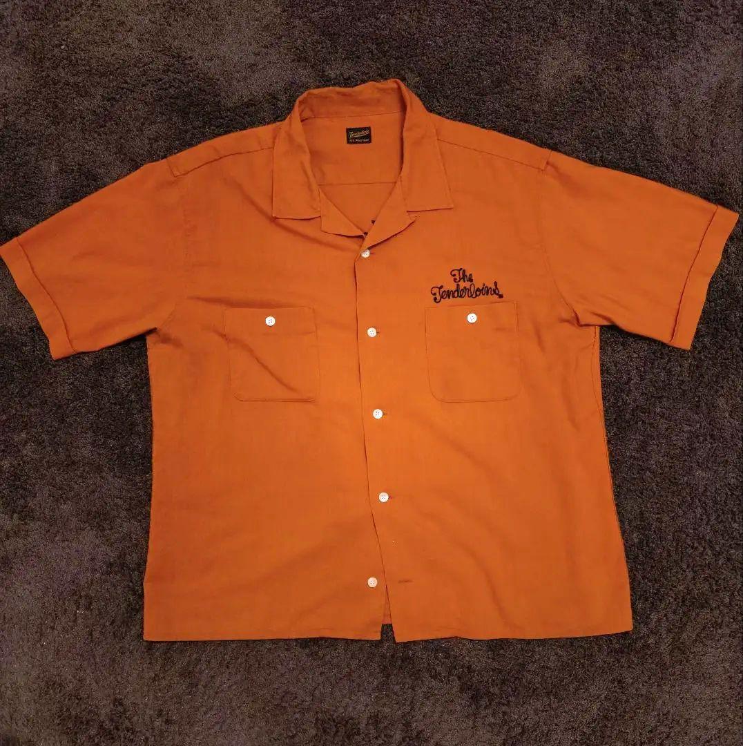 【TENDERLOIN 】テンダーロイン ボーリングシャツ XL オレンジ