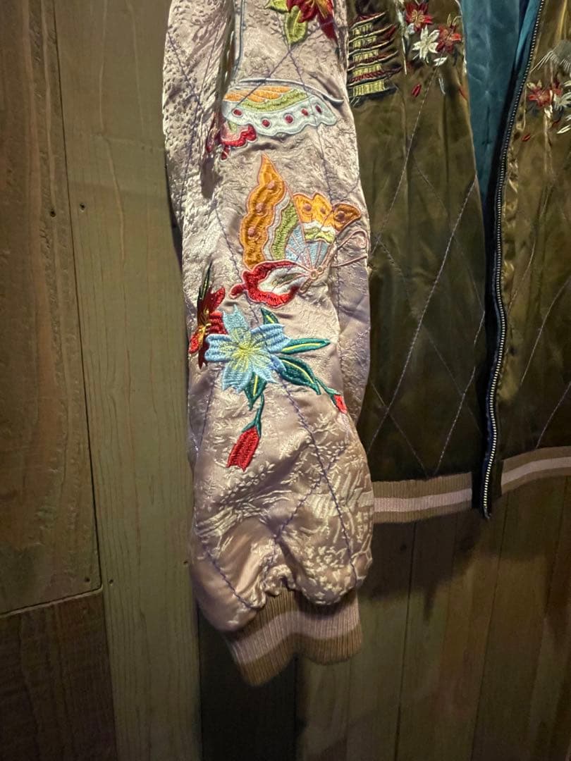 リバーシブルスカジャン （鶴/芸者✕五重塔)