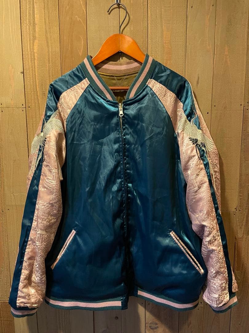 リバーシブルスカジャン （鶴/芸者✕五重塔)