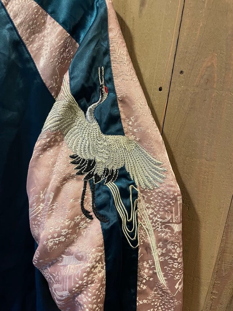 リバーシブルスカジャン （鶴/芸者✕五重塔)