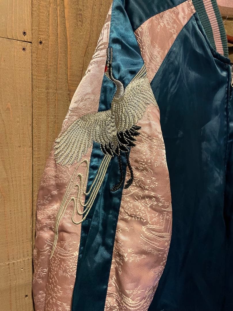 リバーシブルスカジャン （鶴/芸者✕五重塔)