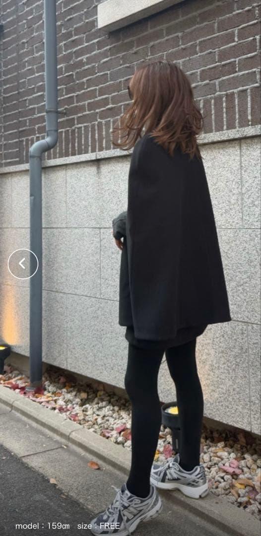 専用ページ 新品(インターファクトリー)ノーカラーケープコート ブラックポンチョ