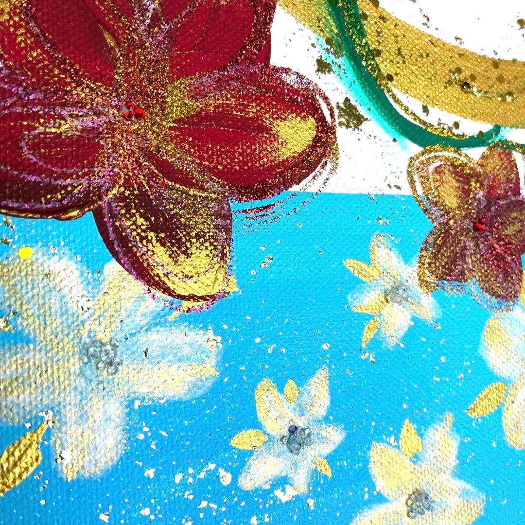 開運絵画　オリジナル　天使の羽根　龍の鱗