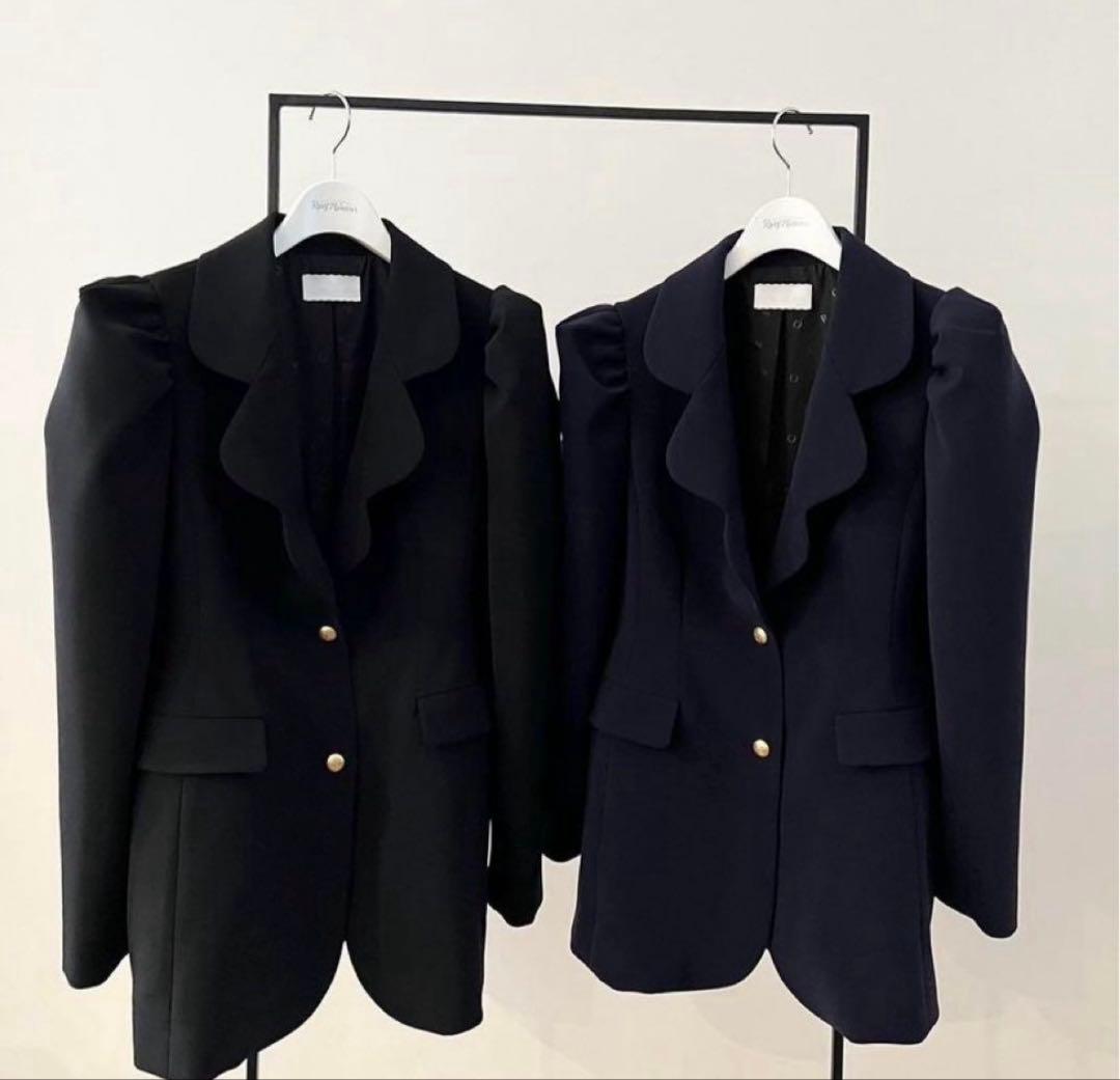 rosymonster セレモニースカラップジャケット　ブラック