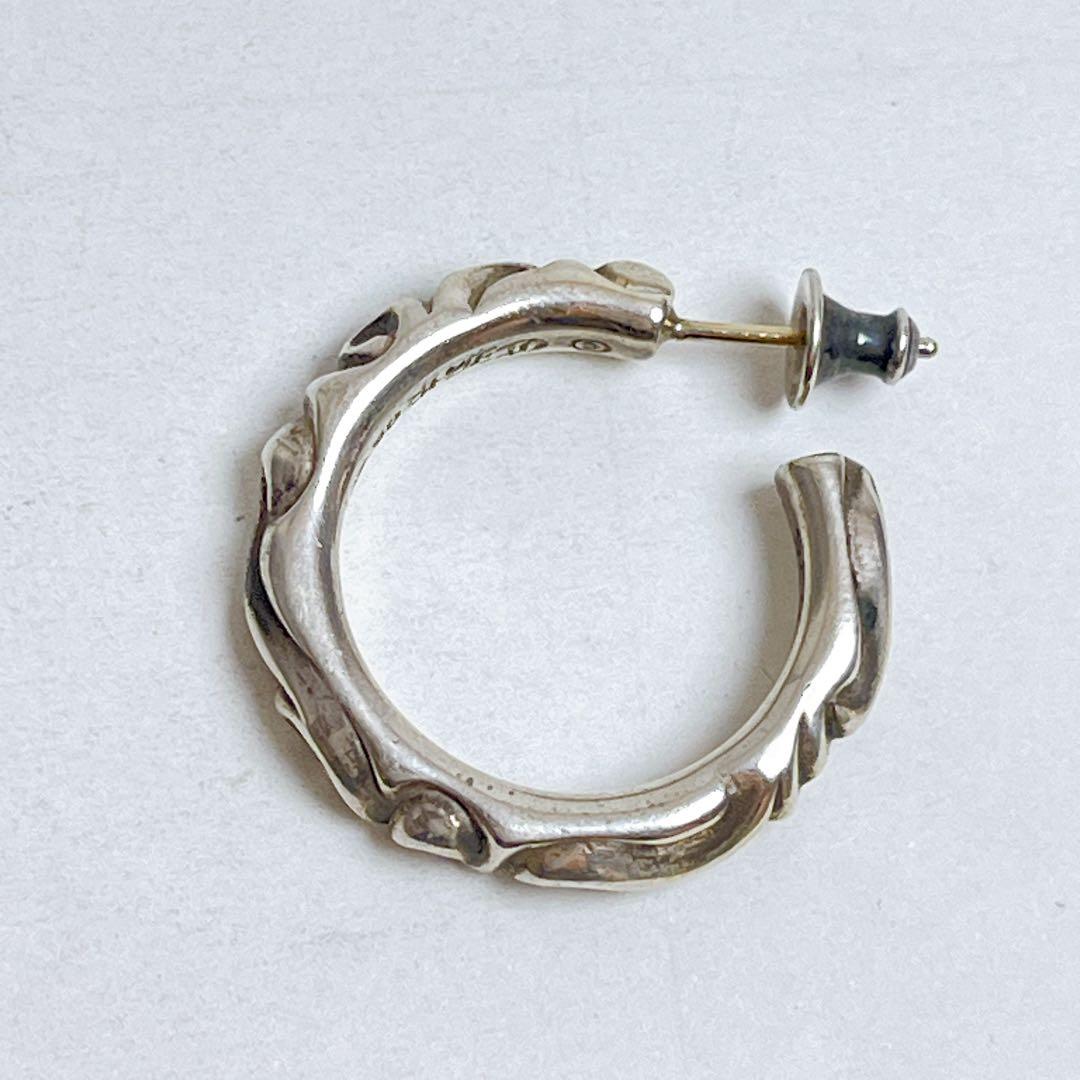 クロムハーツ　スクロール　ワイド　フープ　ピアス　1994 925