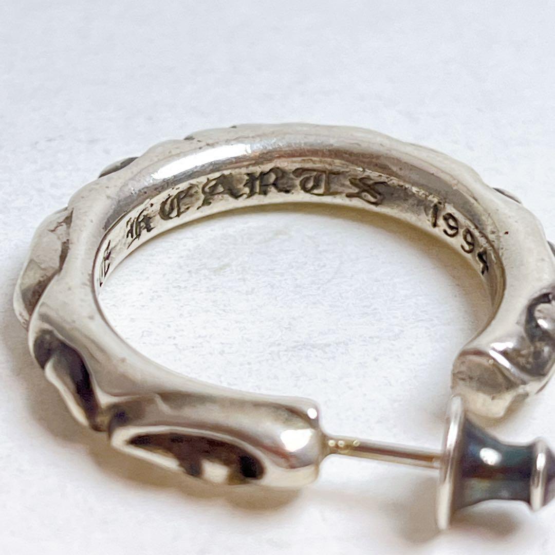 クロムハーツ　スクロール　ワイド　フープ　ピアス　1994 925