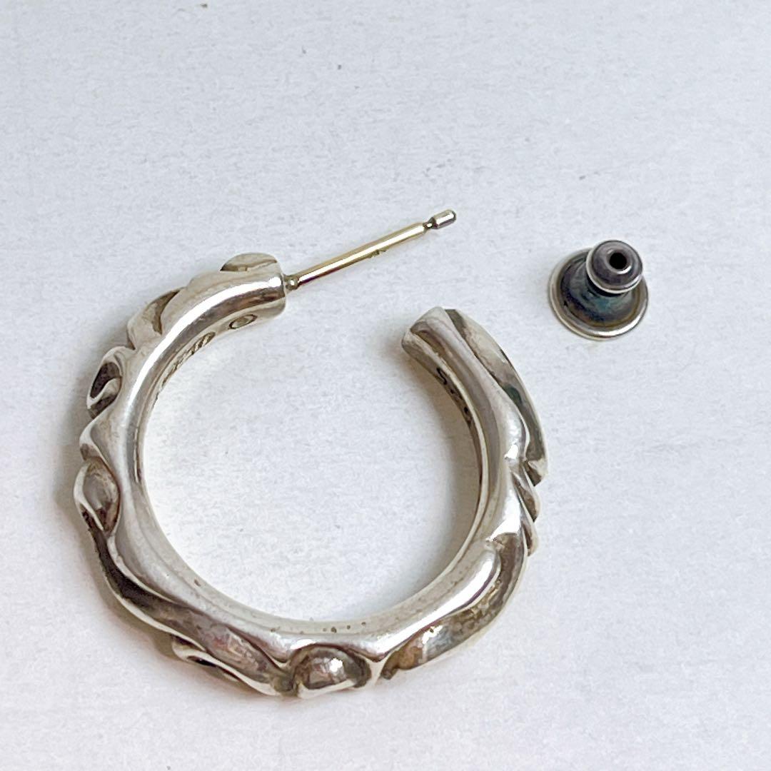 クロムハーツ　スクロール　ワイド　フープ　ピアス　1994 925